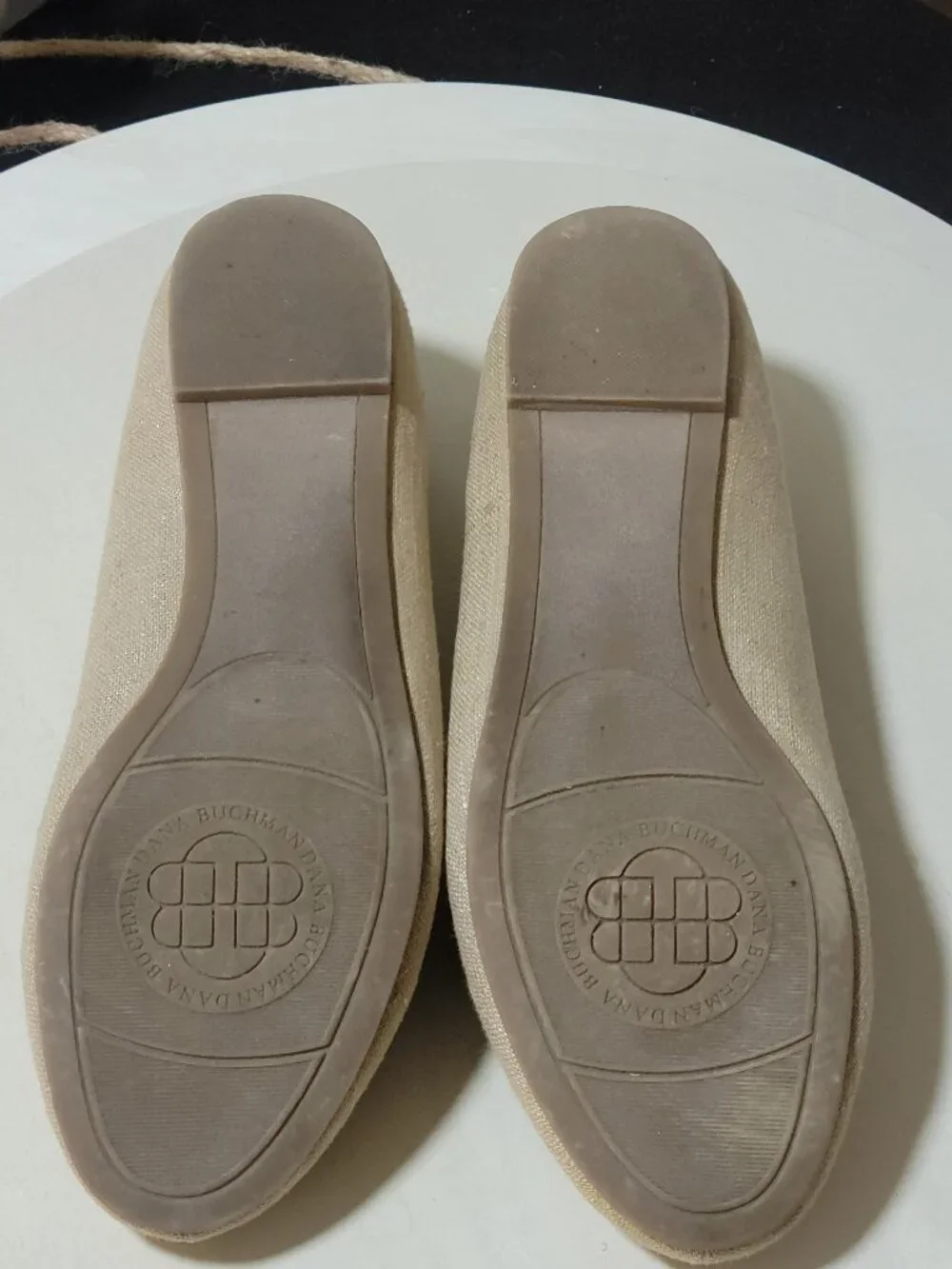 Dana Buchman Gold Fabric Dress Loafers [Item # SF01]